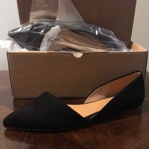 Zoe suede dβOrsay flats for JCREW